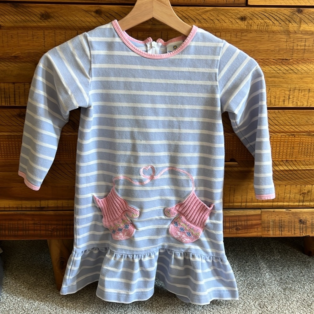 Florence Eiseman Girls Striped Mitten Dress